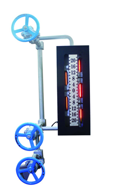 No blind zone two-color water level gauge